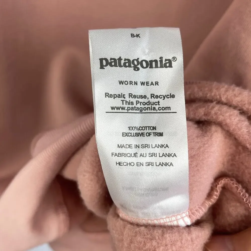 Patagonia Sweatshirt Women's Large Pink Uprisal Crew Neck Pullover Logo Outdoors